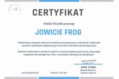 CERTYFIKAT-JOWITA-FROG